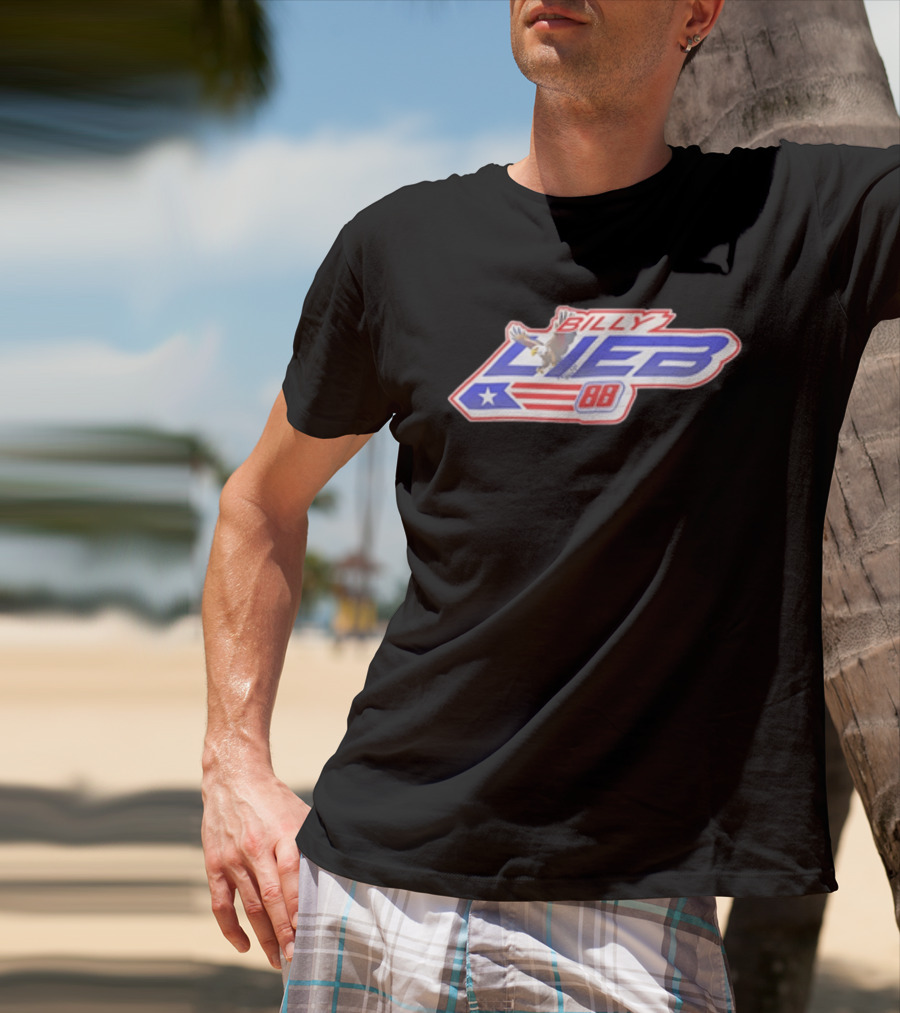 Billy Lieb No 88 Racing Driver American Eagle And Flag T-Shirt