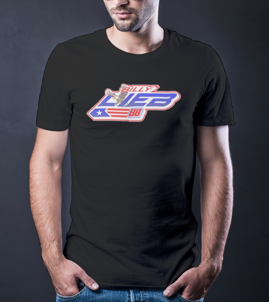 Billy Lieb No 88 Racing Driver American Eagle And Flag T-Shirt