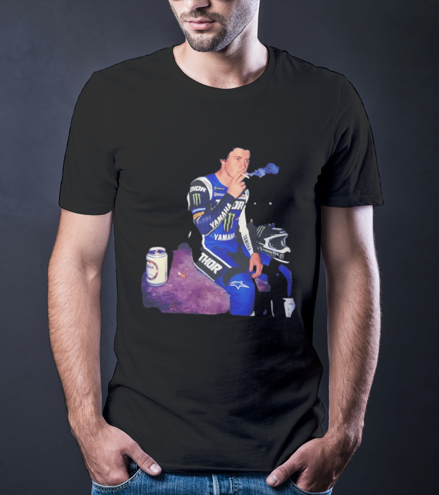 Haiden Deegan Yamaha Thor Monster Energy Smoking Image T-Shirt