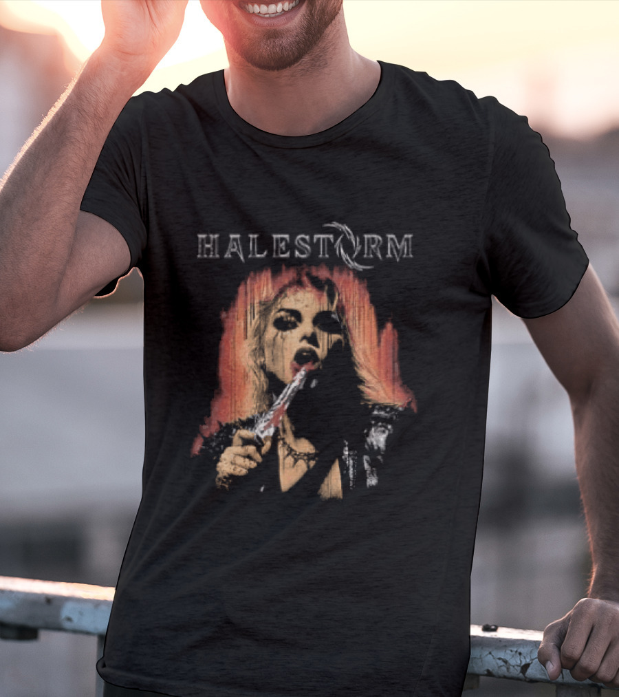 Halestorm Don't Forget To Smile Rain Blood T-Shirt