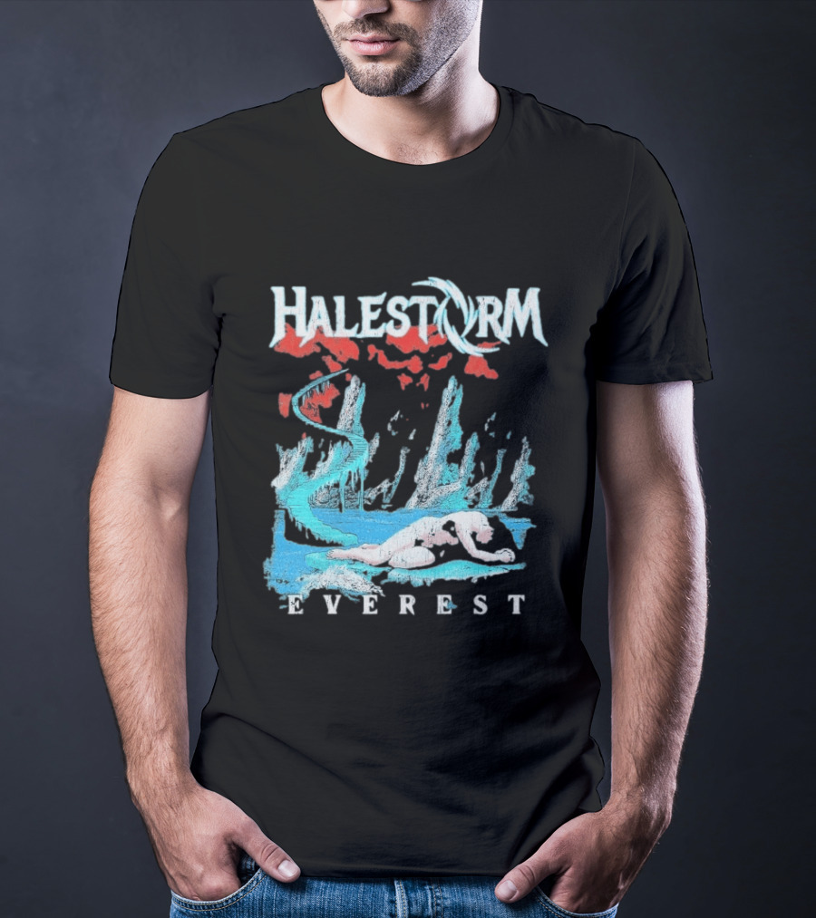 Halestorm Everest Distressed Surreal Mountain Landscape T-Shirt