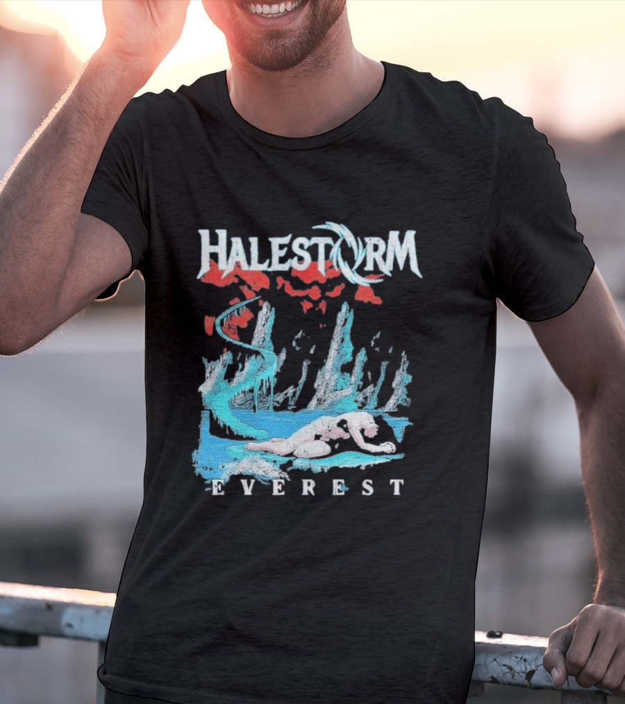 Halestorm Everest Distressed Surreal Mountain Landscape T-Shirt