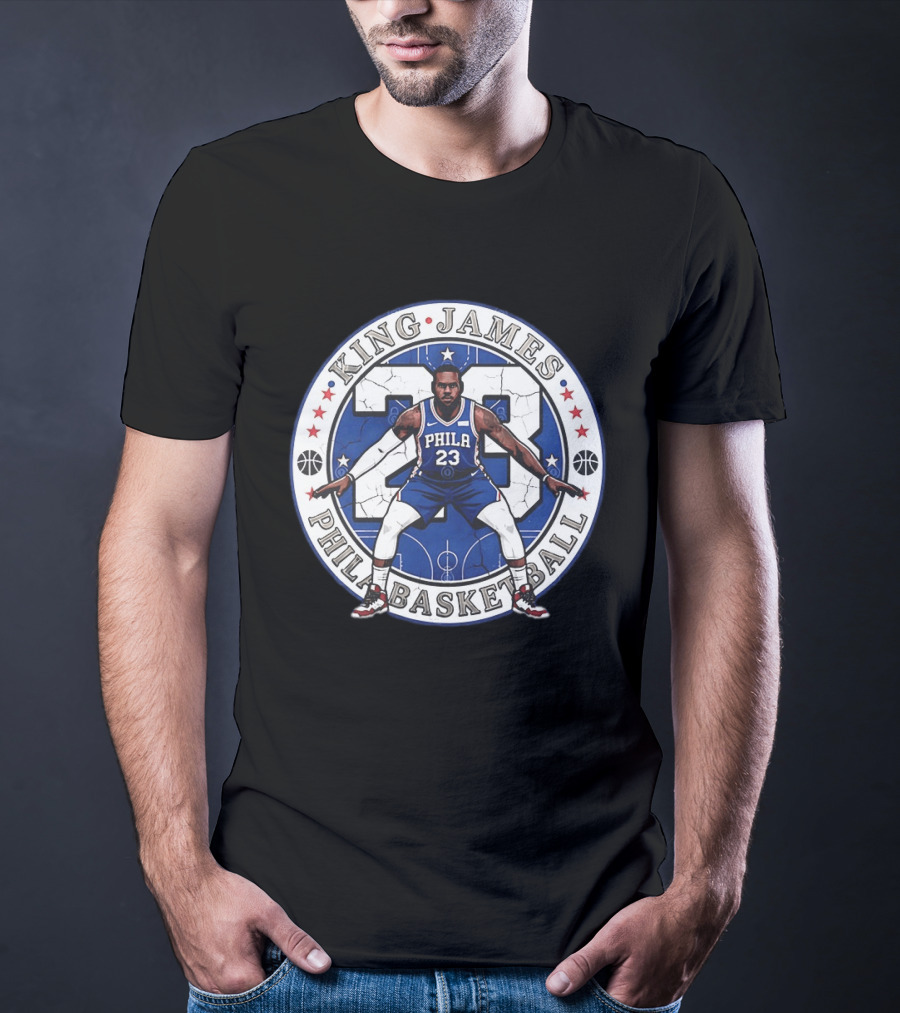 King James 23 Phila Basketball Philadelphia 76ers LeBron James T-Shirt