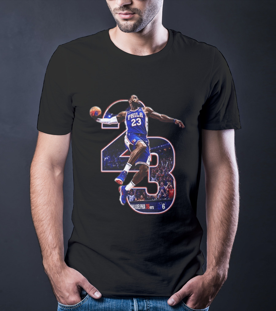 Philadelphia 76ers LeBron James 23 NBA Jump Dunk T-Shirt