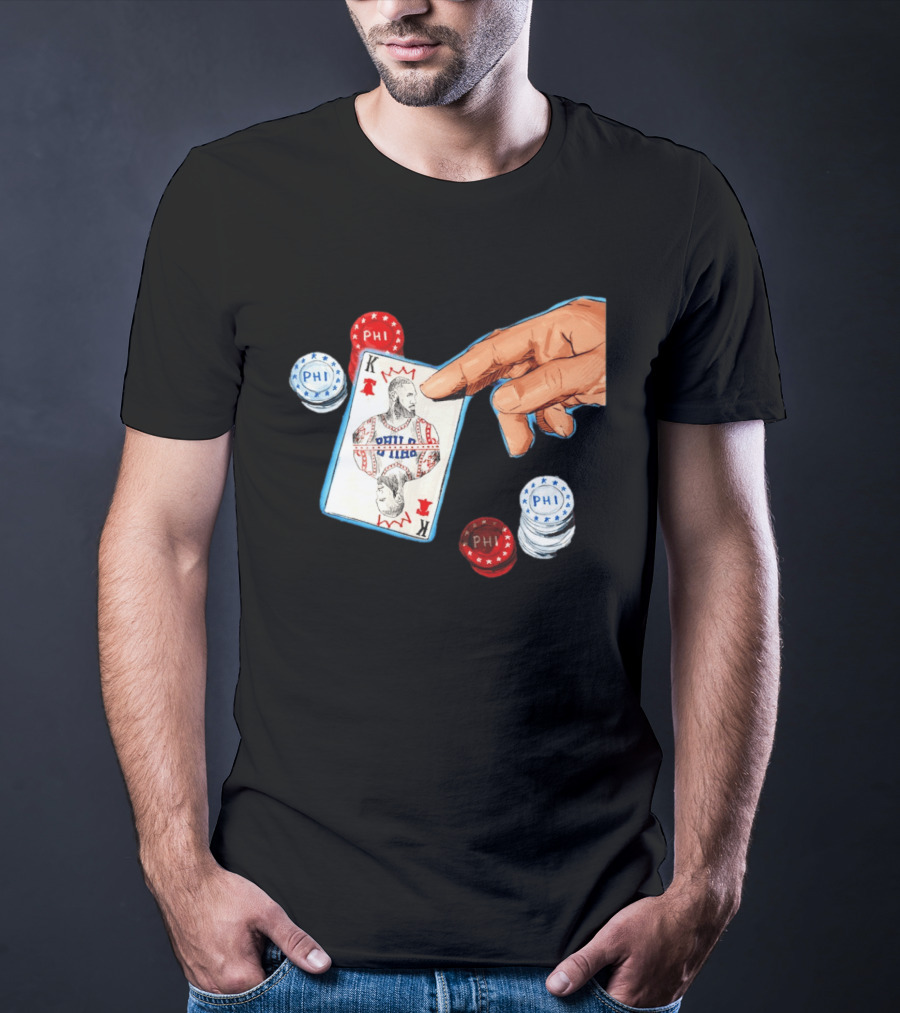 Philadelphia 76ers King Playing Card LeBron James The Last Hand T-Shirt