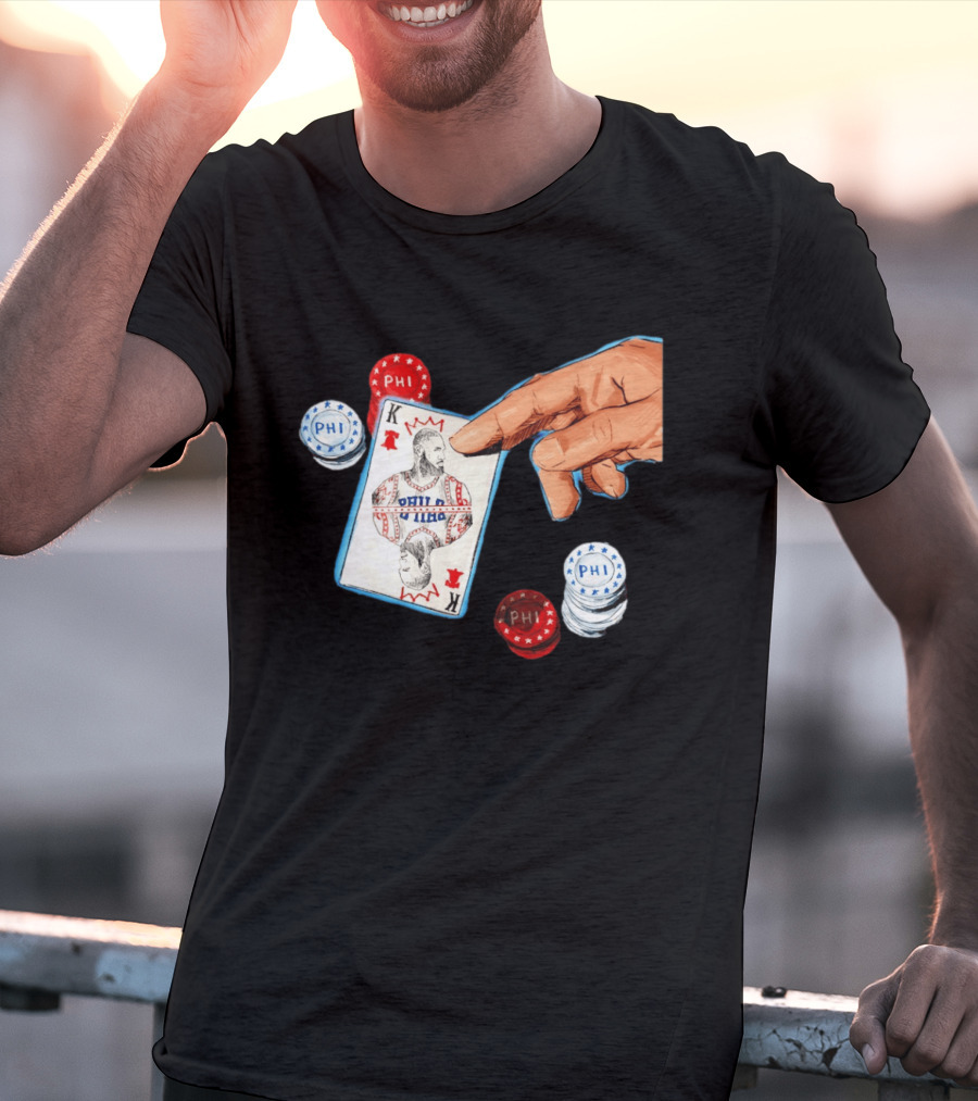 Philadelphia 76ers King Playing Card LeBron James The Last Hand T-Shirt