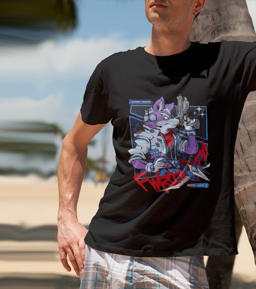Incoming Message Fwooom Good Luck Star Fox Gaming T-Shirt