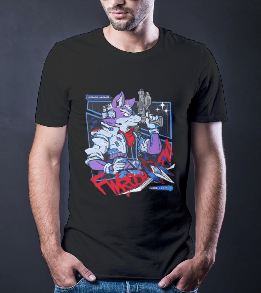 Incoming Message Fwooom Good Luck Star Fox Gaming T-Shirt