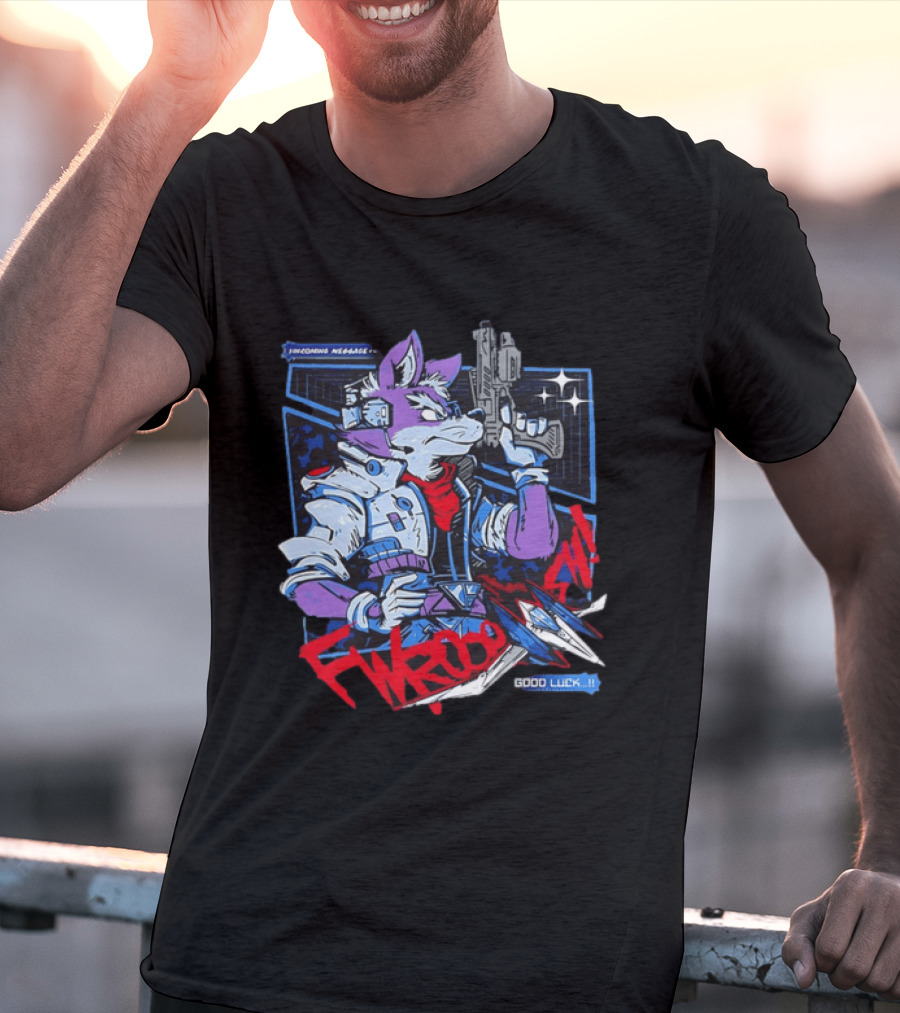Incoming Message Fwooom Good Luck Star Fox Gaming T-Shirt