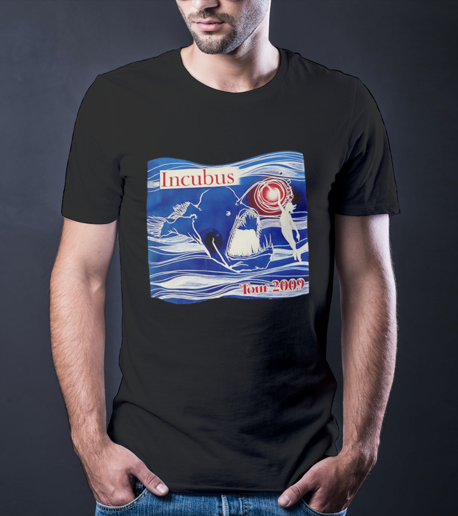 Incubus Tour 2009 Anglerfish Mermaid T-Shirt