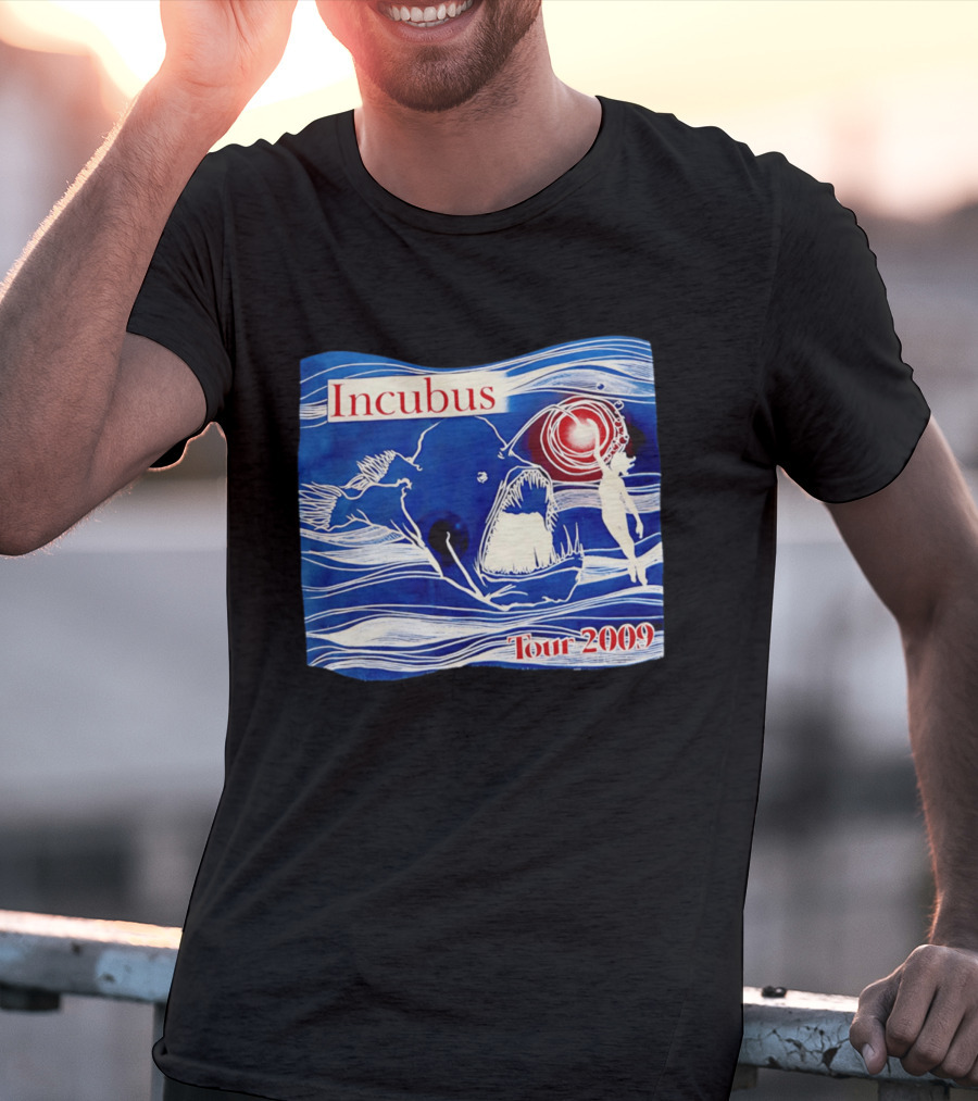 Incubus Tour 2009 Anglerfish Mermaid T-Shirt