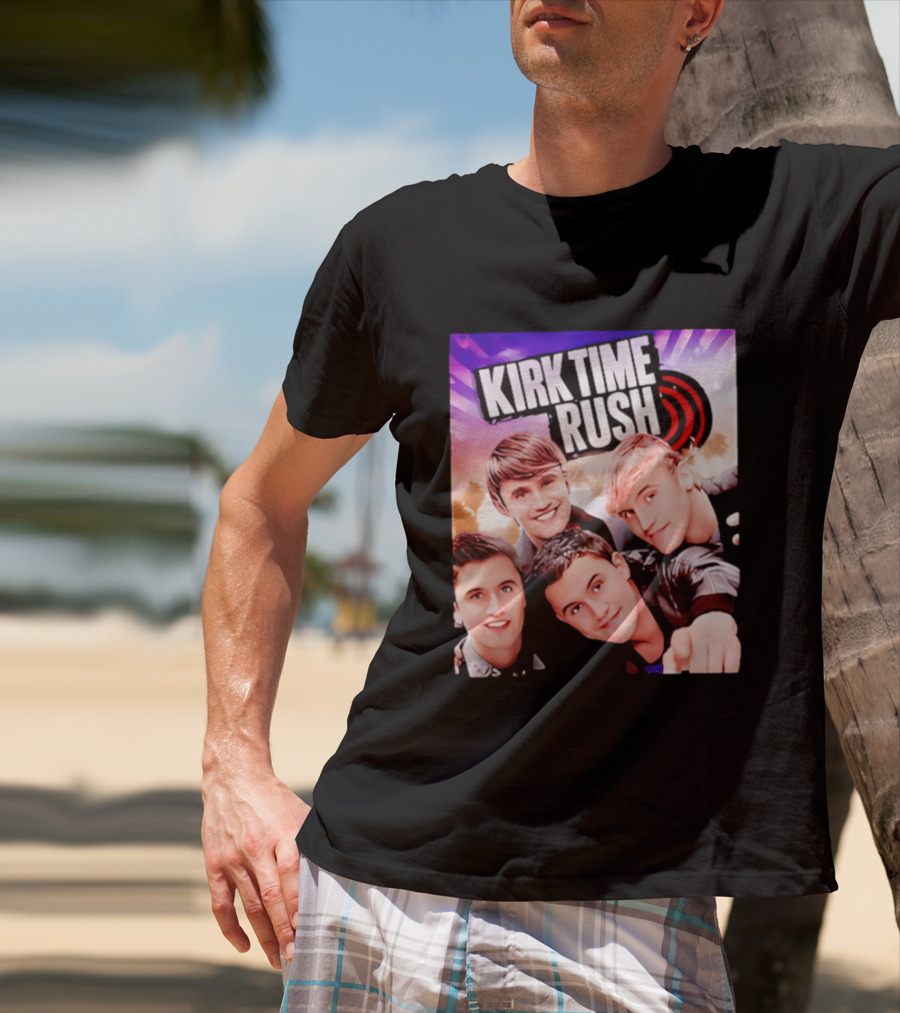 Kirk Time Rush Band Members With Palm Trees T-Shirt