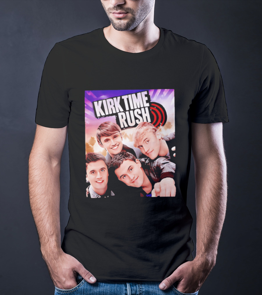 Kirk Time Rush Band Members With Palm Trees T-Shirt