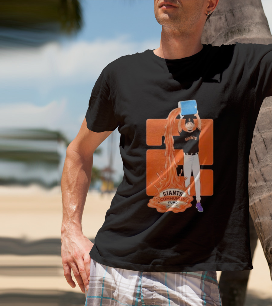 San Francisco Giants Community Fund Player Orange Bucket Splash T-Shirt