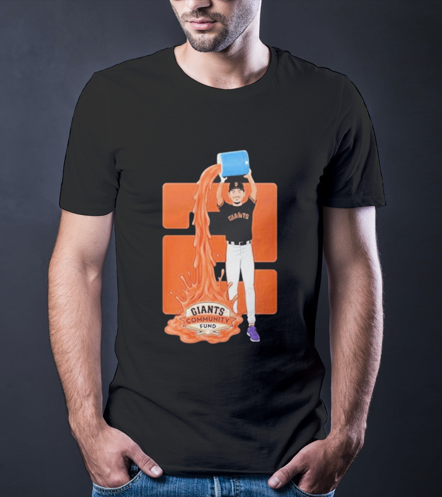 San Francisco Giants Community Fund Player Orange Bucket Splash T-Shirt