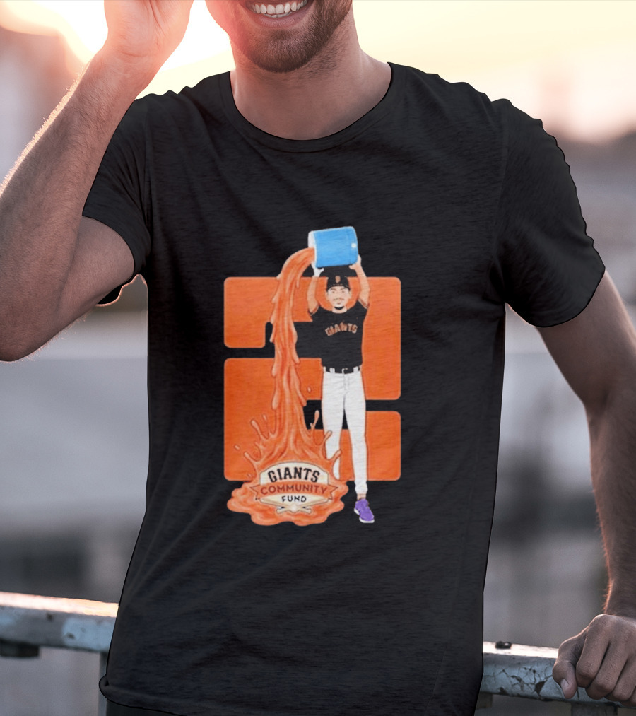 San Francisco Giants Community Fund Player Orange Bucket Splash T-Shirt