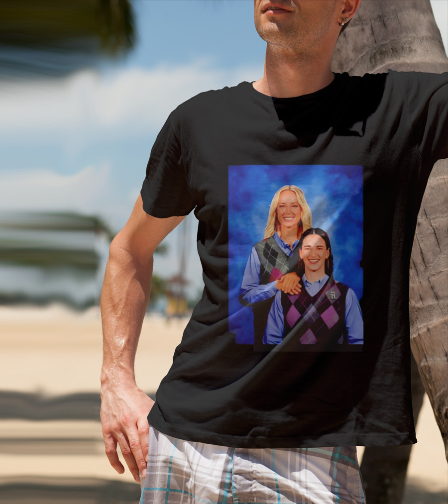 Sophie Cunningham Vs Caitlin Clark Step Brothers Portrait Style Sports Rivalry T-Shirt