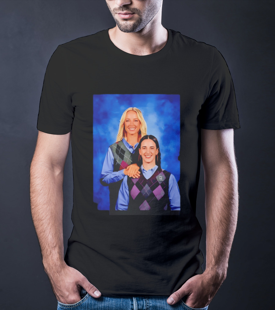 Sophie Cunningham Vs Caitlin Clark Step Brothers Portrait Style Sports Rivalry T-Shirt
