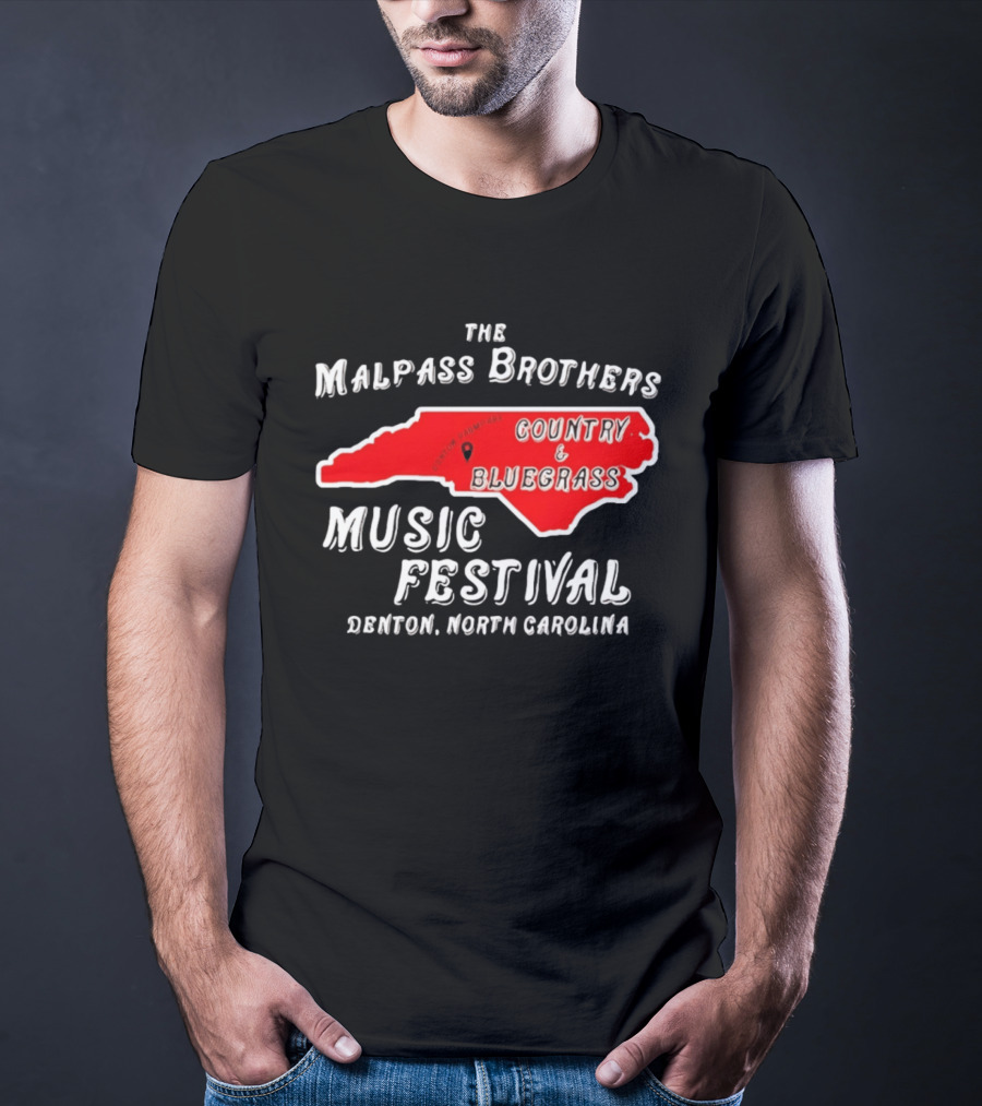 The Malpass Brothers Country Bluegrass Music Festival Denton North Carolina T-Shirt