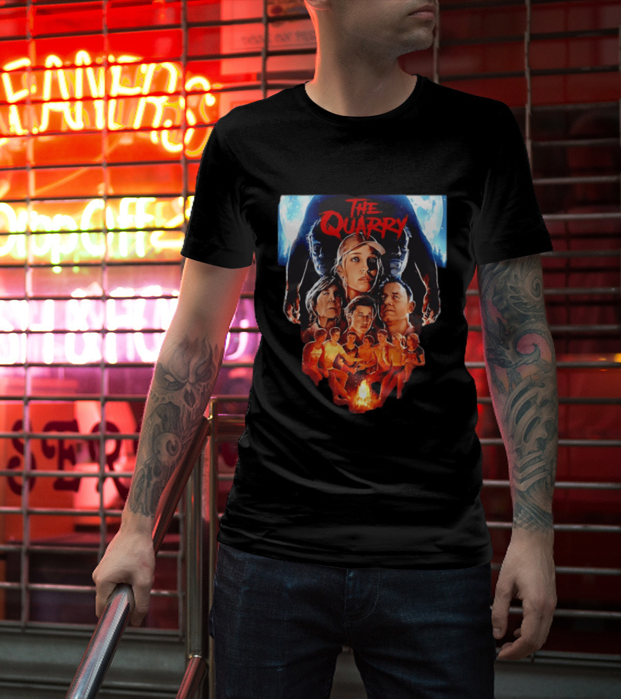The Quarry Movie Cast Campfire Scene With Moonlit T-Shirt