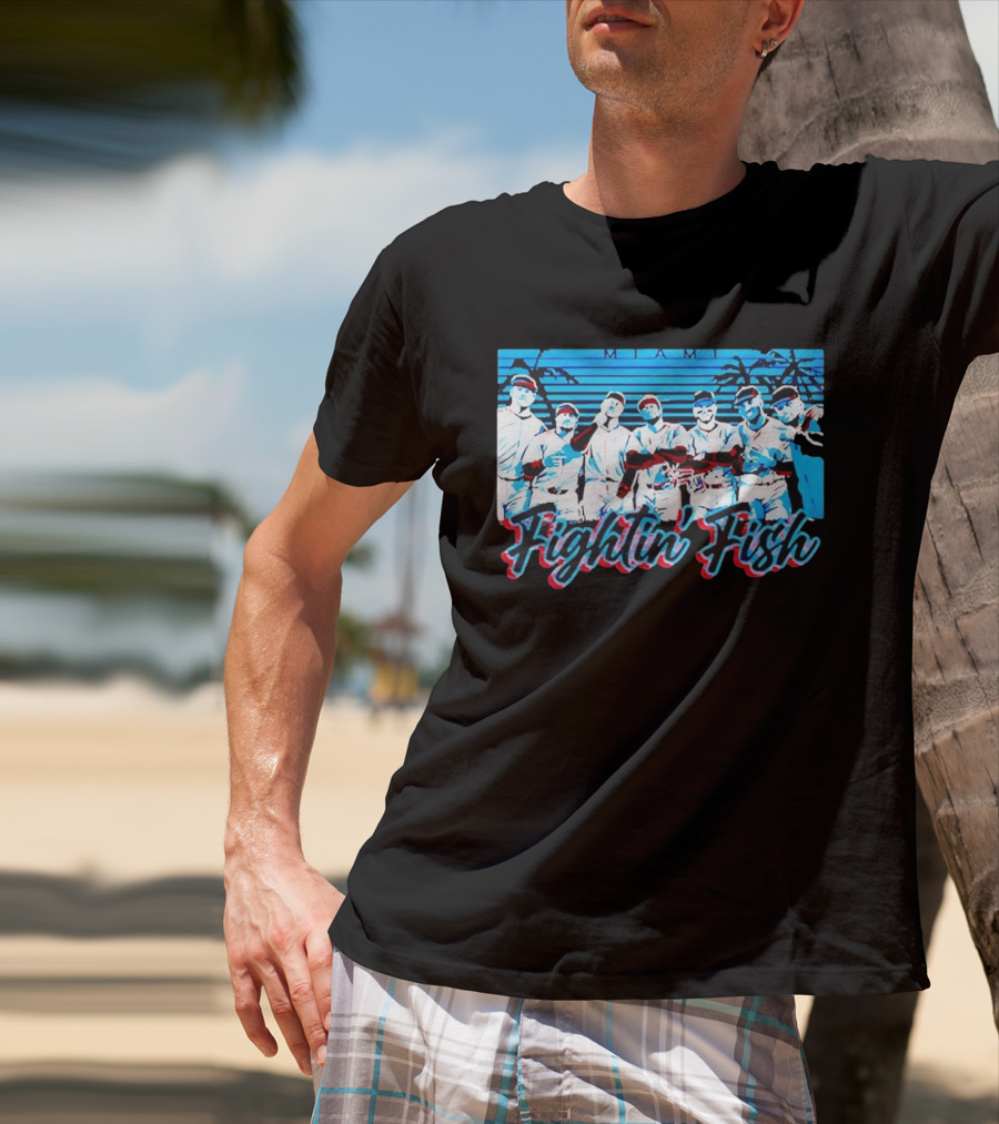 Fightin Fish Miami Marlins Team Lineup T-Shirt