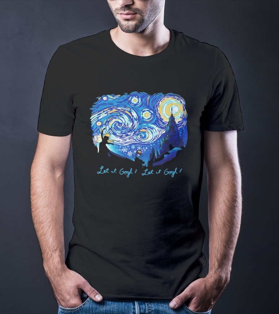 Van Gogh's Starry Night Let It Gogh Frozen T-Shirt