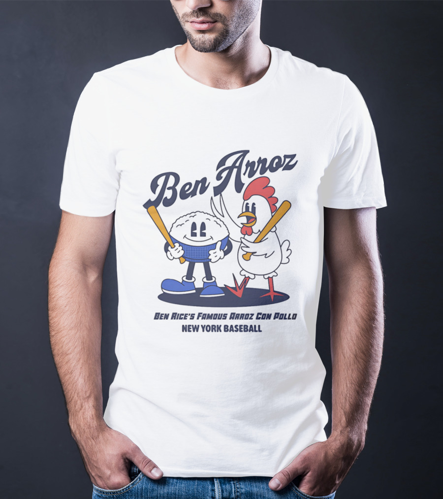 Ben Arroz New York Baseball Arroz Con Pollo Players T-Shirt