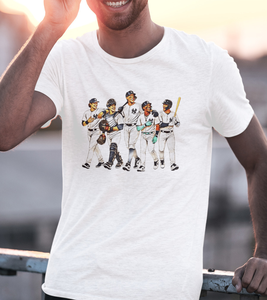 New York Yankees Cole Rice Judge Chisholm Bellinger Players Team Spirit T-Shirt