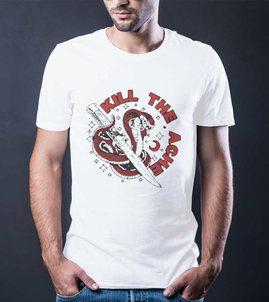 Kill The Ache Snake Knife Crescent Moon Stars T-Shirt