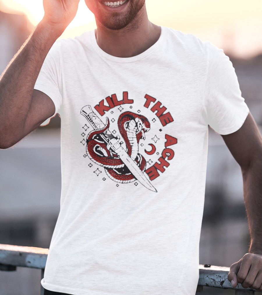Kill The Ache Snake Knife Crescent Moon Stars T-Shirt
