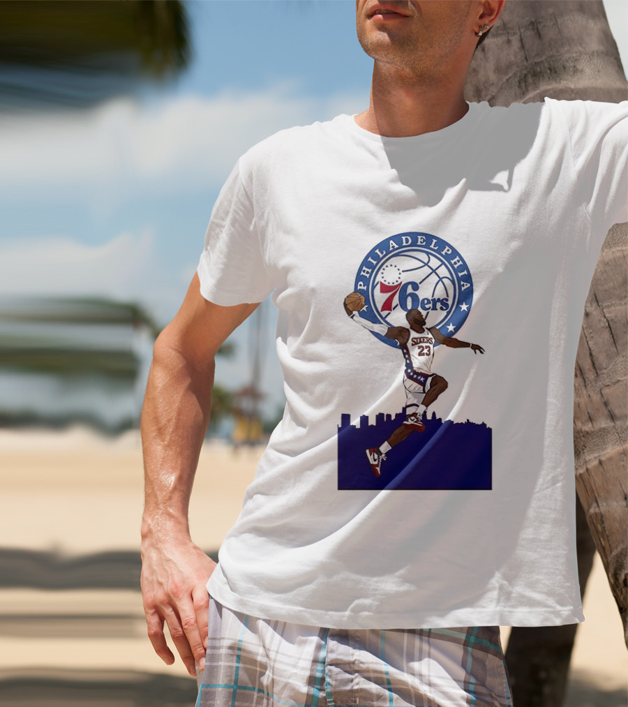 Philadelphia 76ers LeBron James Fly Guy Basketball 6ers T-Shirt