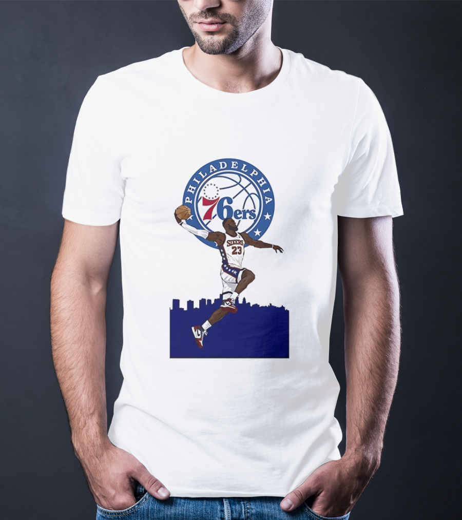 Philadelphia 76ers LeBron James Fly Guy Basketball 6ers T-Shirt