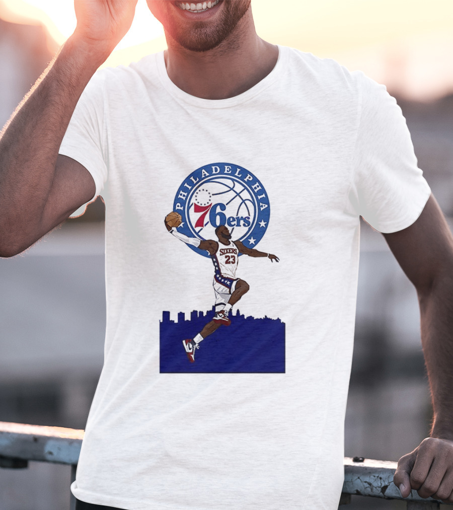 Philadelphia 76ers LeBron James Fly Guy Basketball 6ers T-Shirt