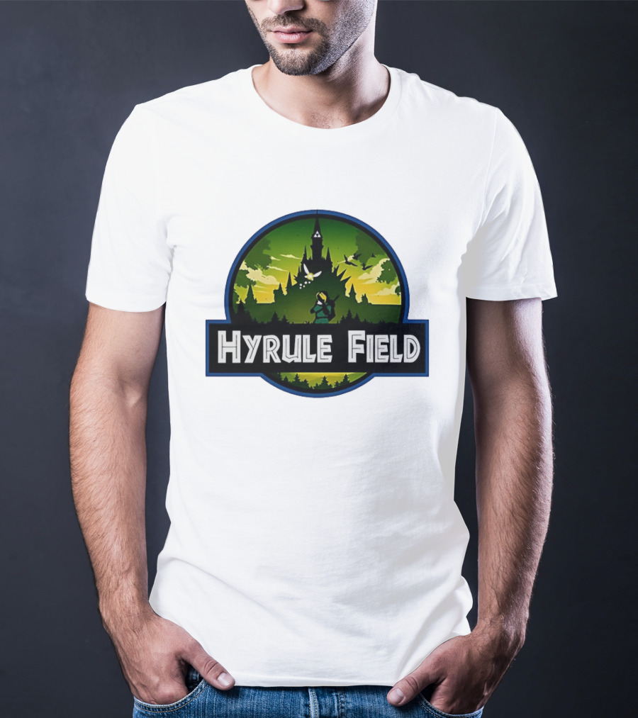 Hyrule Field Link Legend Of Zelda Jurassic Park Fusion T-Shirt