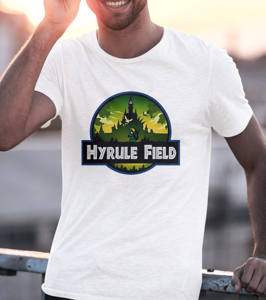 Hyrule Field Link Legend Of Zelda Jurassic Park Fusion T-Shirt