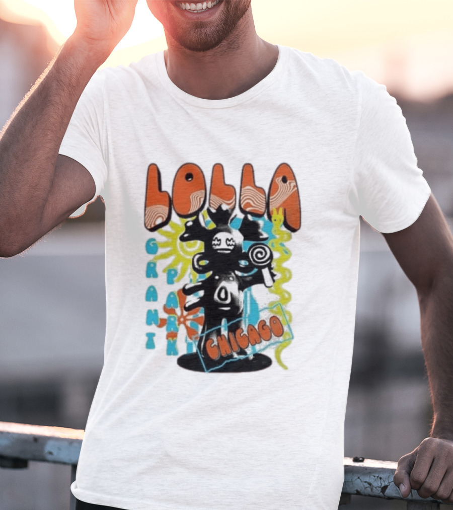 Lollapalooza Festival Lolla Grant Park Chicago Lineup July 30 Aug 2 2026 T-Shirt
