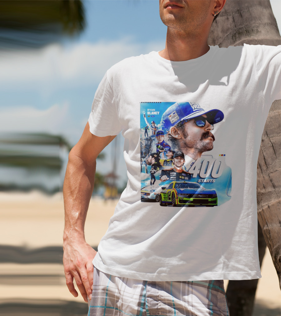 Ryan Blaney 400 Starts Team Penske NASCAR Racing Achievement 2026 T-Shirt