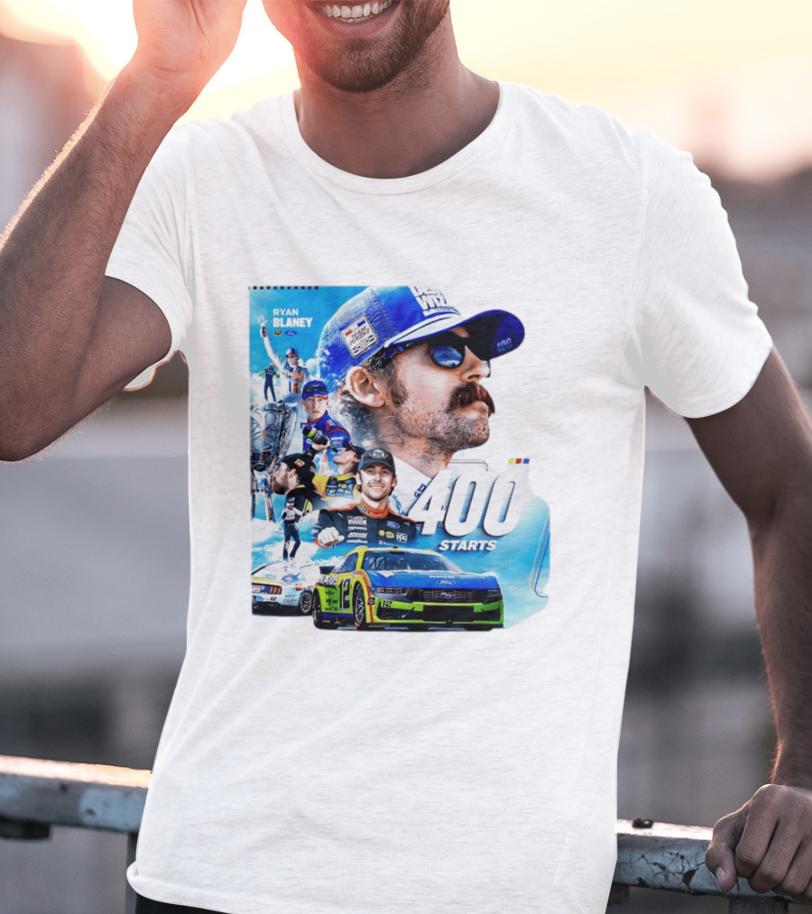 Ryan Blaney 400 Starts Team Penske NASCAR Racing Achievement 2026 T-Shirt