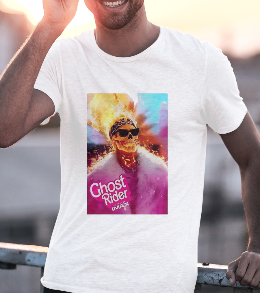 Ghost Rider Filmed For IMAX Flaming Skull T-Shirt