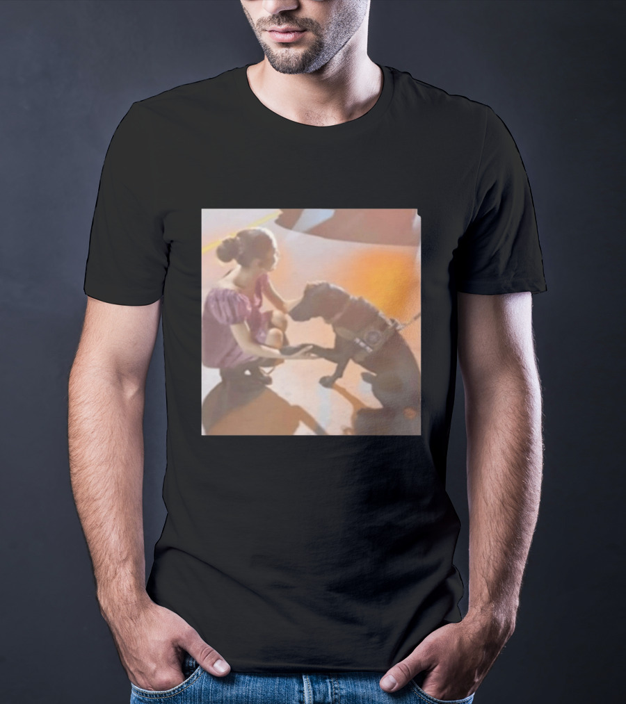 Ariana Grande Slipping Down With Dog T-Shirt