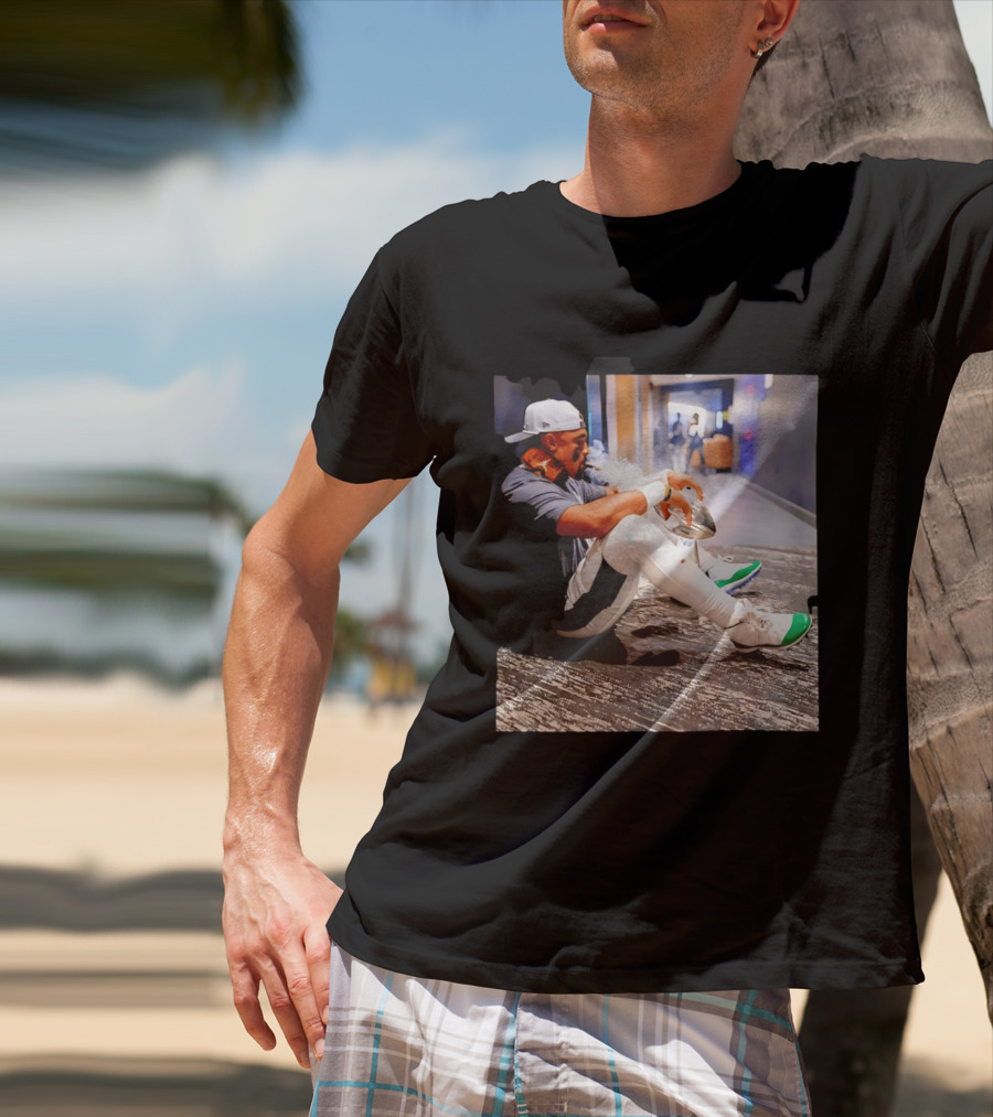 Jalen Hurts Philadelphia Eagles Smoking Trophy Cigar Celebratory Moment T-Shirt