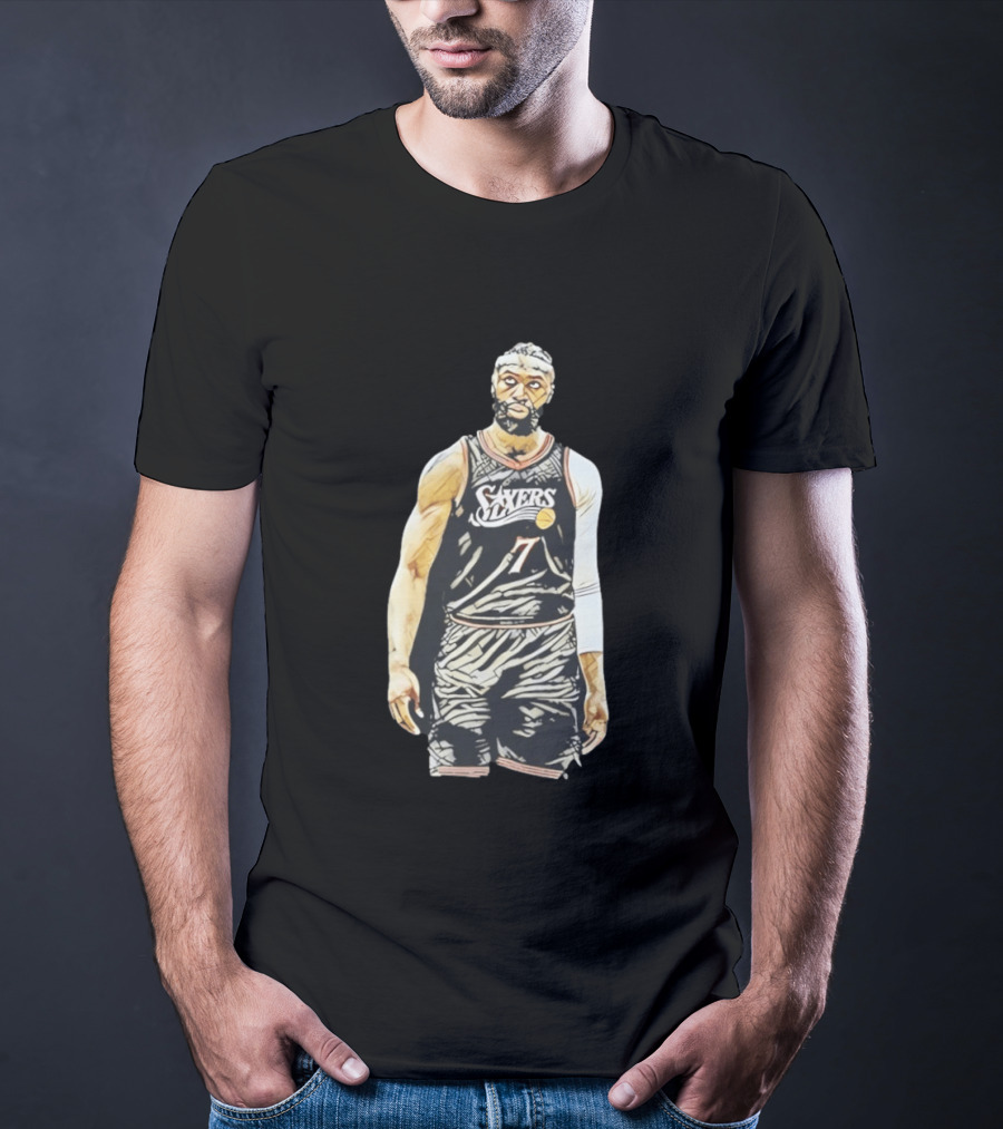 Jaylen Brown Sixers 7 Basketball Player Sketch T-Shirt