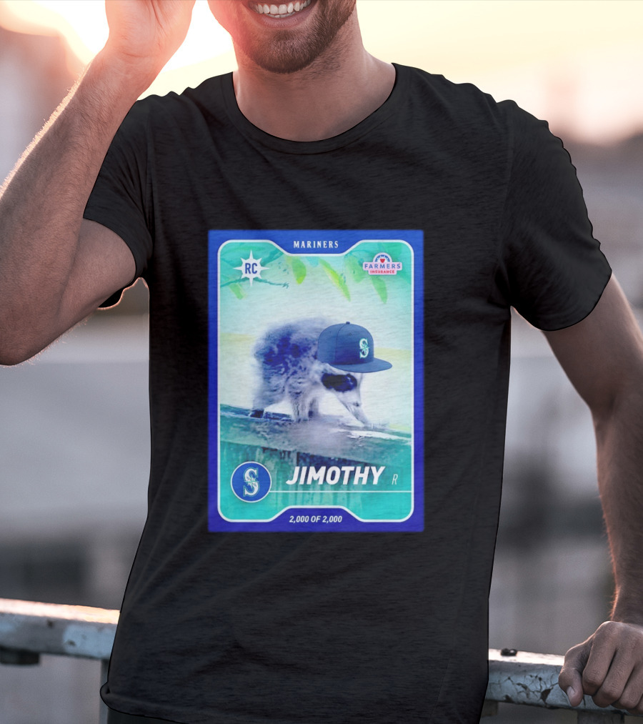 Seattle Mariners Jimothy Night Farmers Insurance Rookie Card 2000 Of 2000 T-Shirt
