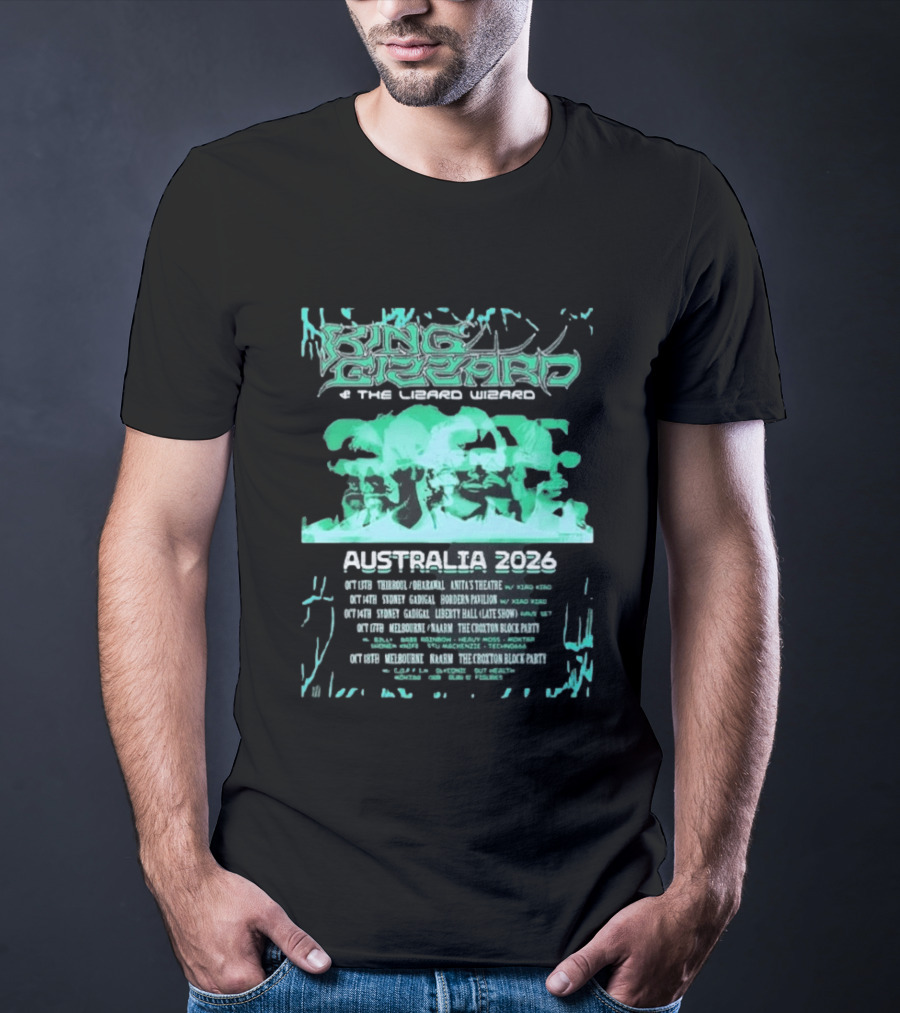 King Gizzard And The Lizard Wizard Australia 2026 Tour Chevalier Darwin Paddo Liberty Hall The Croxton Hotel T-Shirt