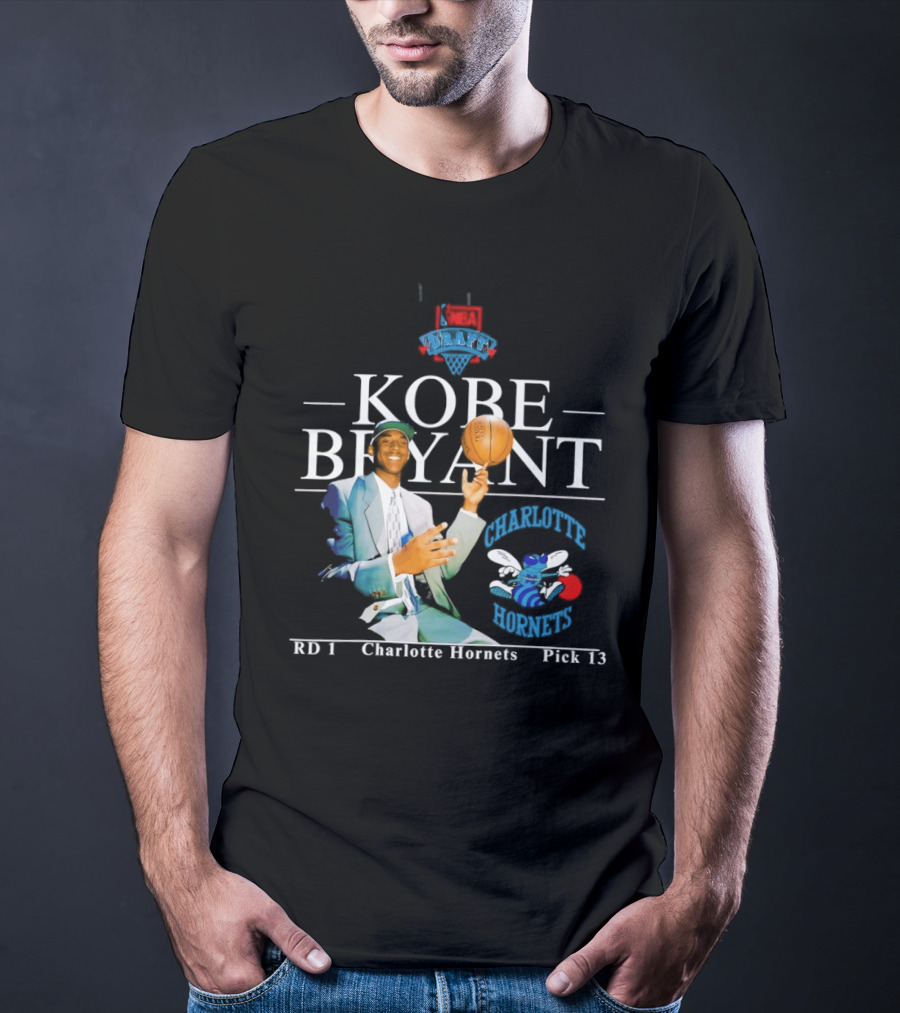 Kobe Bryant Charlotte Hornets RD 1 Pick 13 T-Shirt