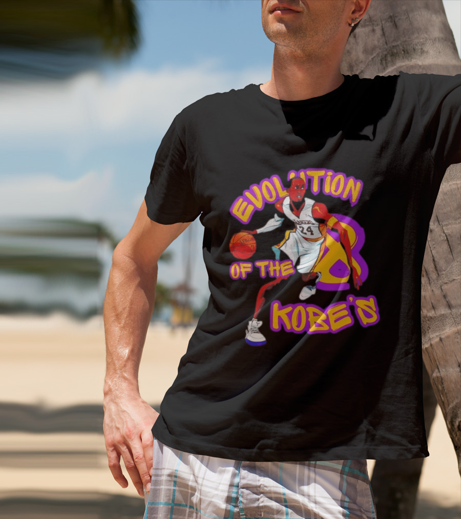 Evolution Of The Kobe's Lakers Basketball Number 24 T-Shirt