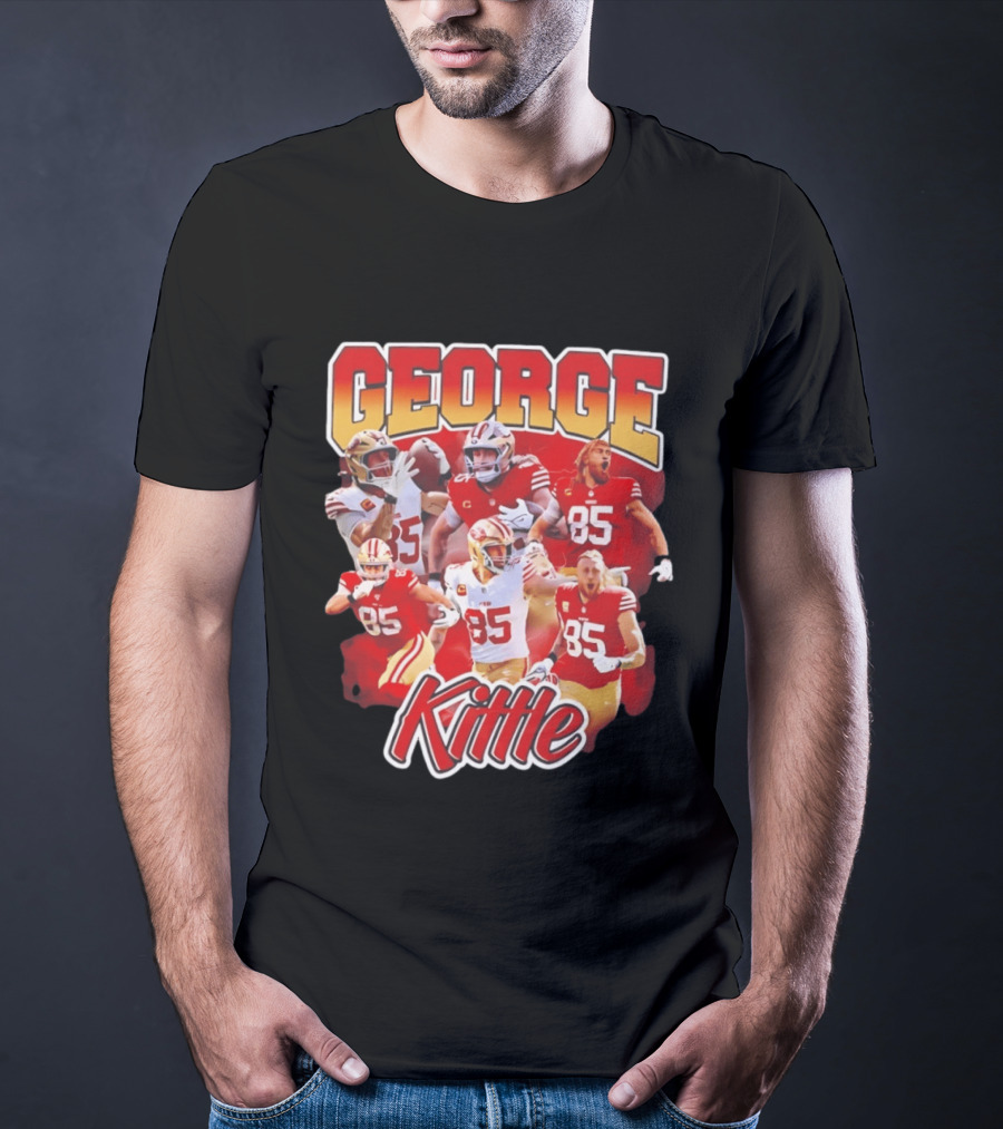 George Kittle 90s Bootleg Vintage Style Football Fan Collection T-Shirt