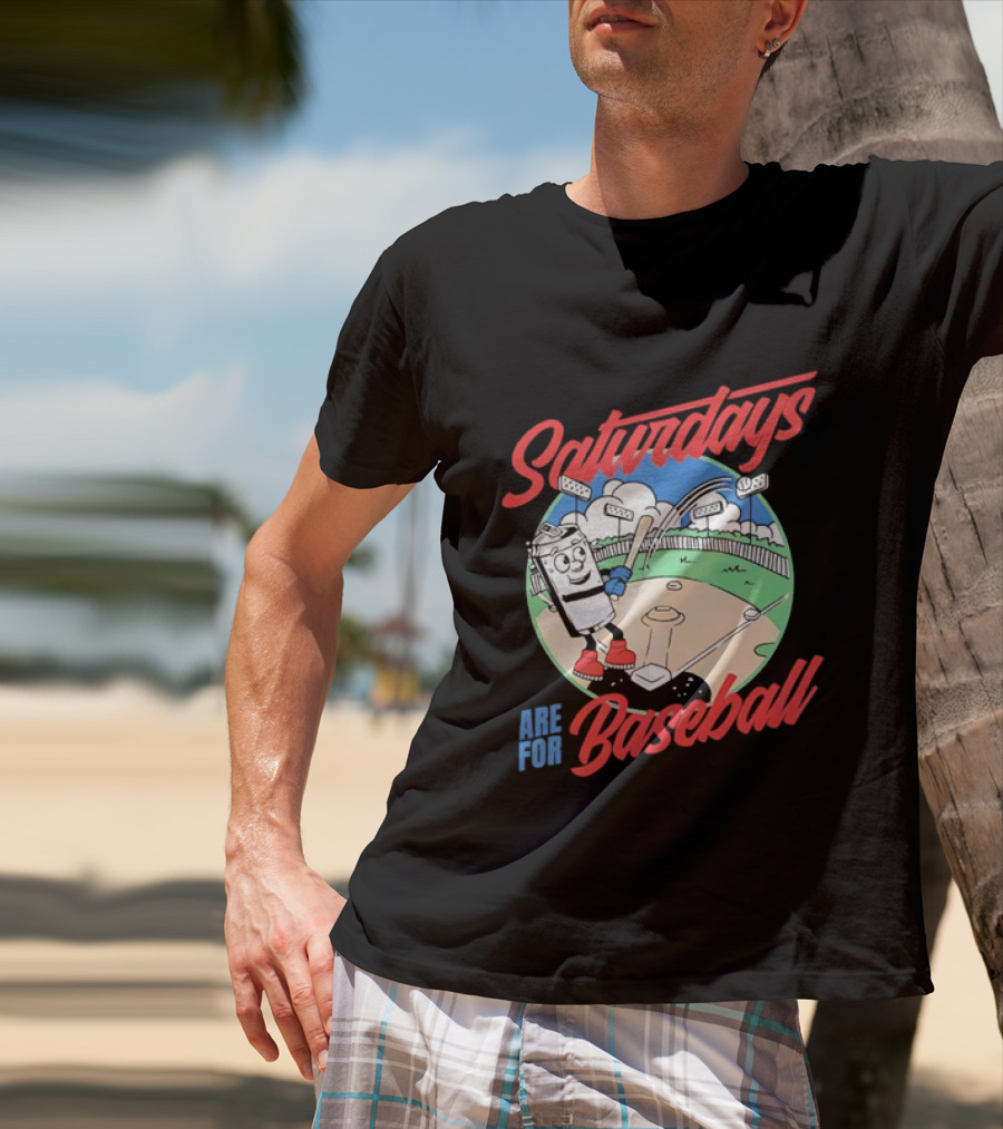 Saturdays Are For Baseball Beer Batter Classic Game Field Fun T-Shirt