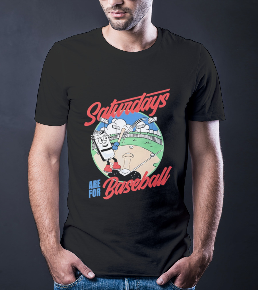 Saturdays Are For Baseball Beer Batter Classic Game Field Fun T-Shirt