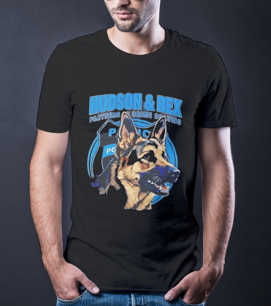 Hudson & Rex German Shepherd Partners In Crime Solving Police T-Shirt